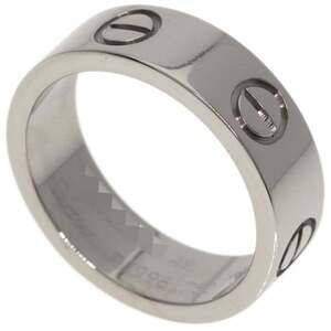 CARTIER 18k Silver Love Ring #49